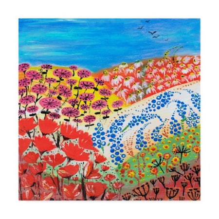 Caroline Duncan Art 'Flower Fusion' Canvas Art,35x35